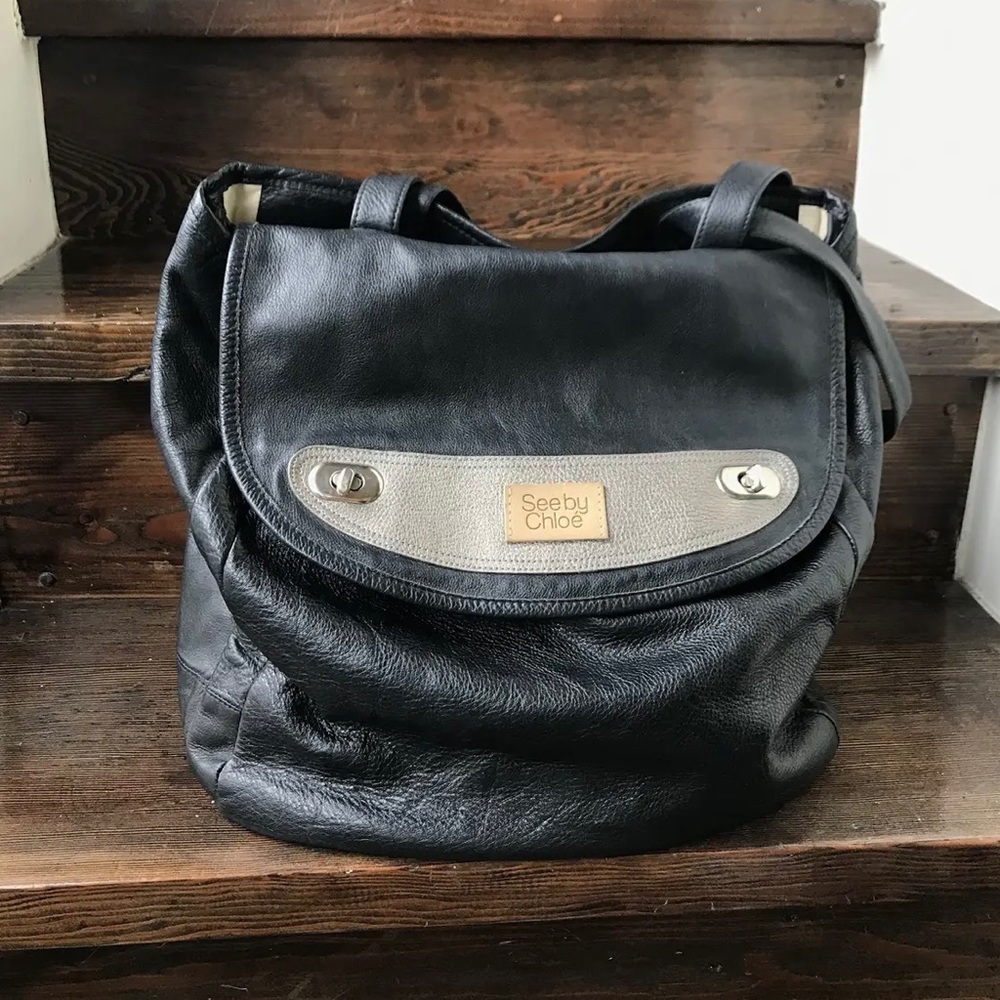 See by Chloe black leather bag